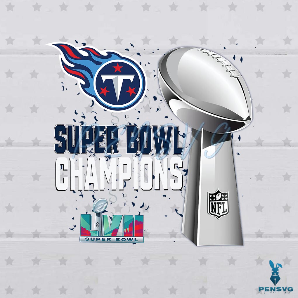 Tennessee Titans Super Bowl Lvii 2023 Champions Png Sublimation Designs