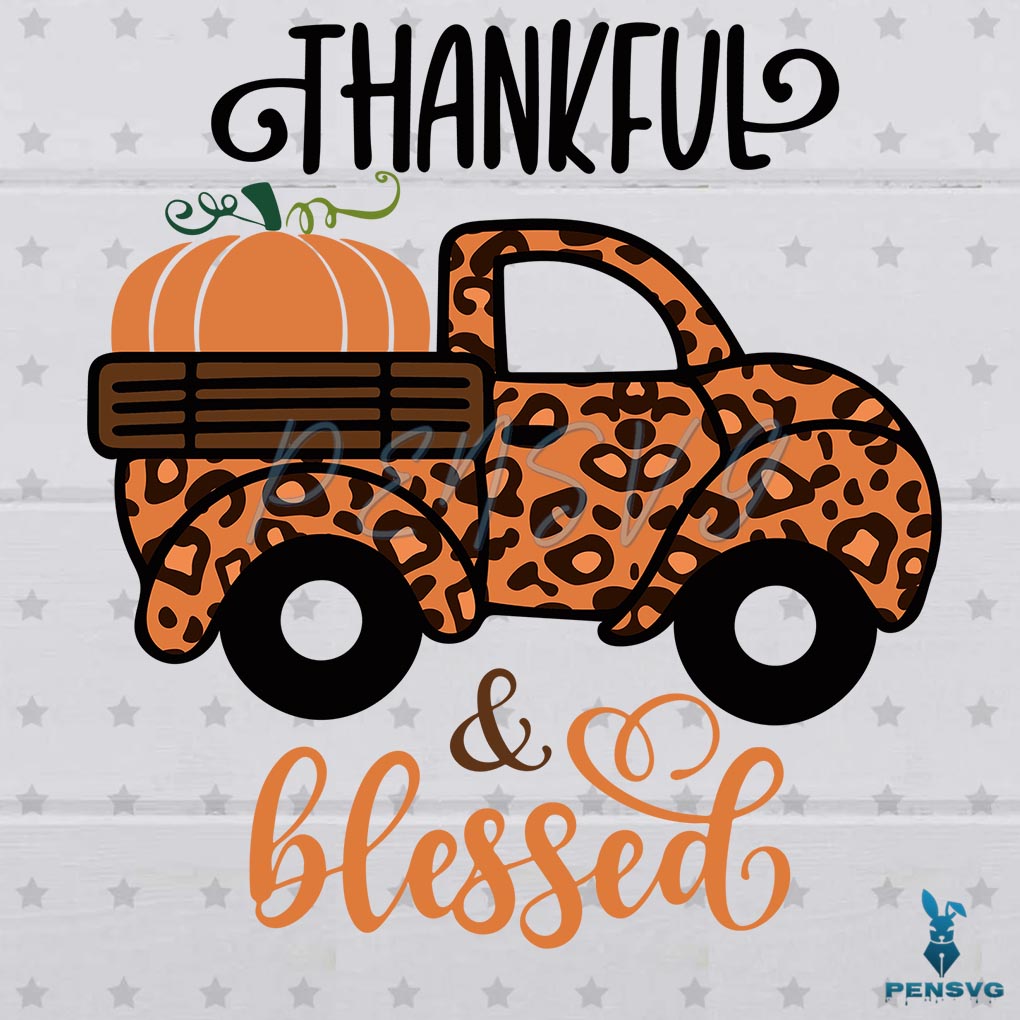Thanksgiving Fall Season Leopard Car SVG Graphic Designs Files