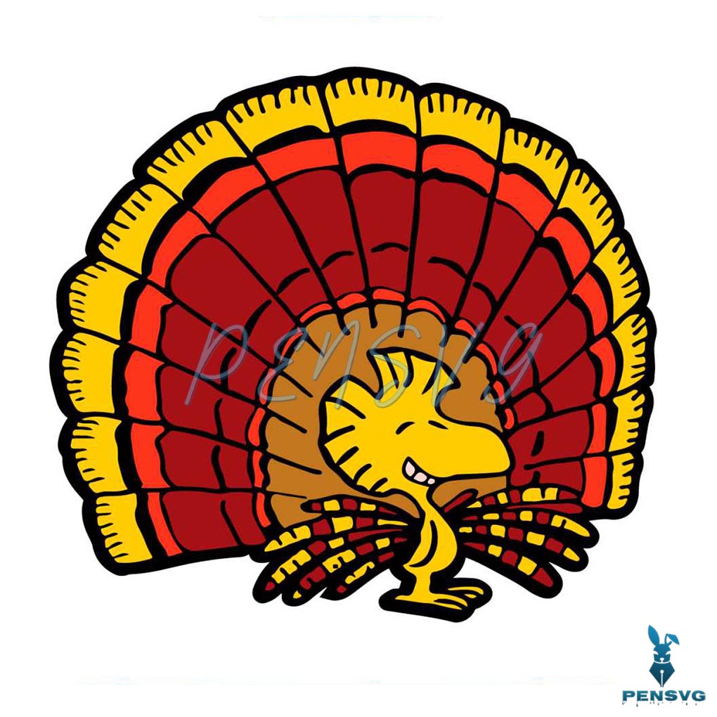 Thanksgiving Peanuts Woodstock Funny Turkey Vibes SVG File