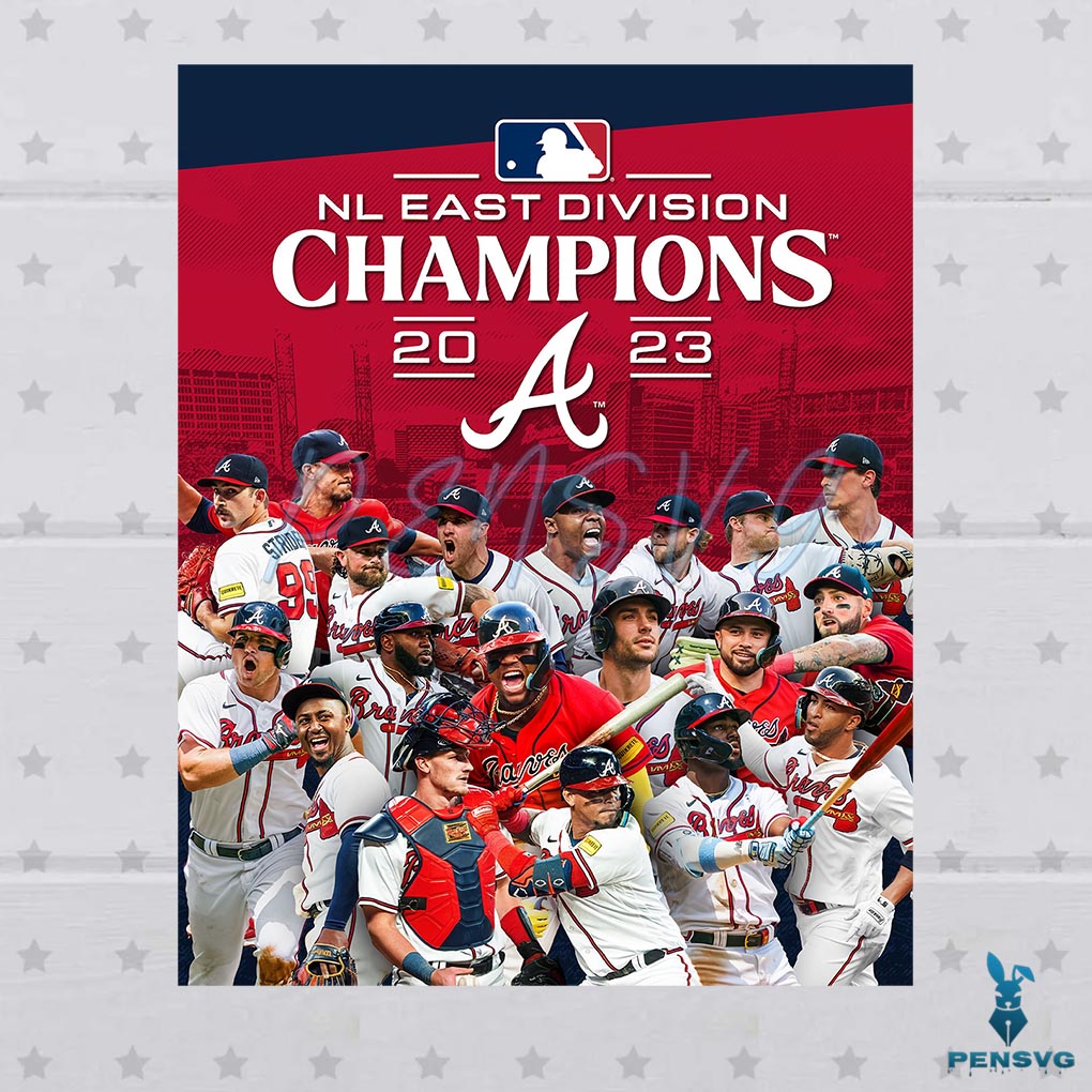 The Atlanta Braves are 2023 NL East Champions PNG Download