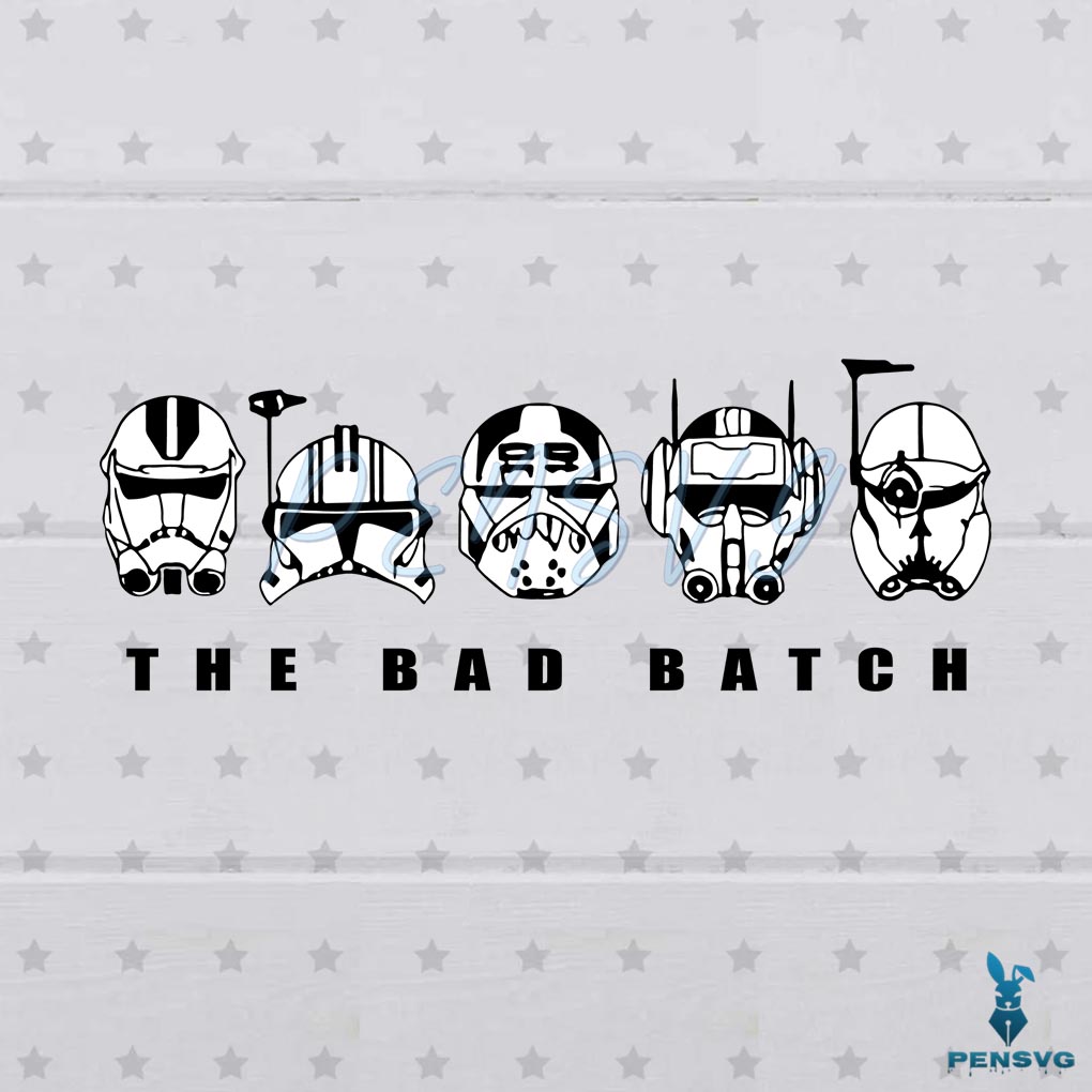 The Bad Batch Star War Crewneck SVG For Personal and Commercial Uses