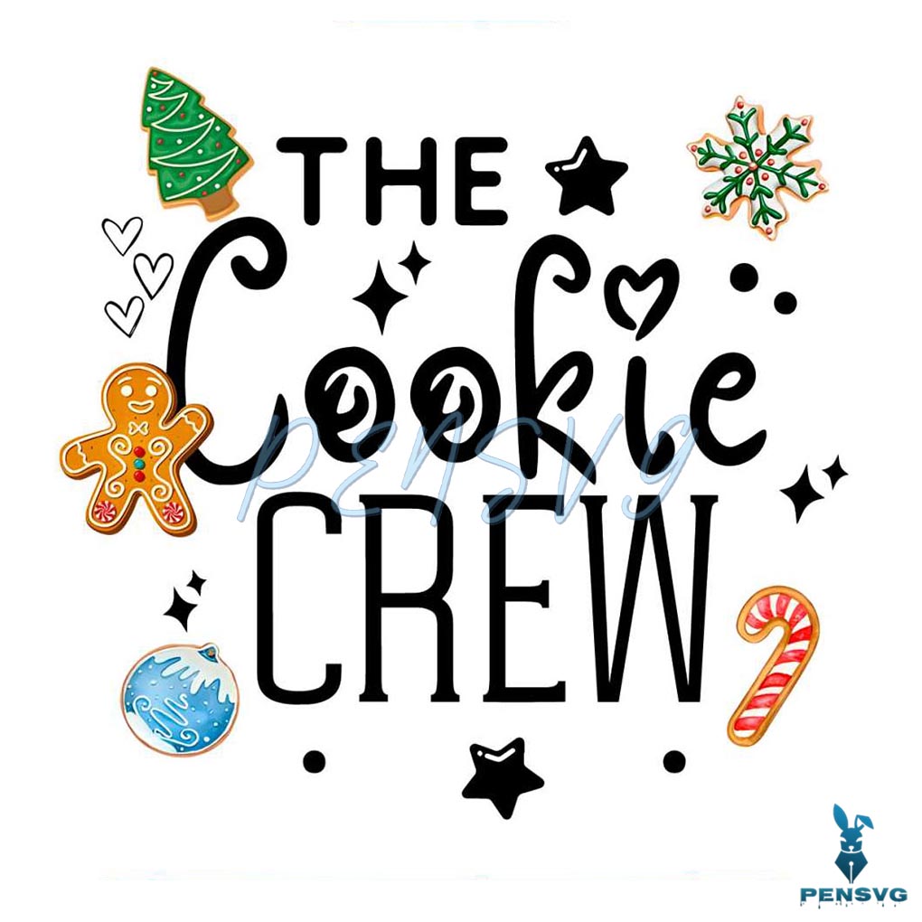 The Cookie Crew Christmas Baking PNG Sublimation File