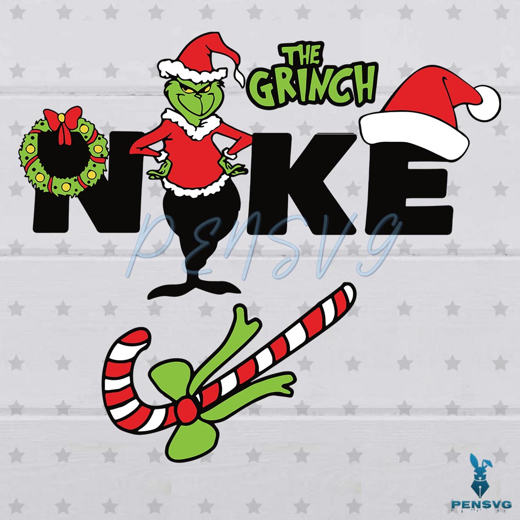 The Grinch Nike Christmas Svg For Cricut Sublimation Files