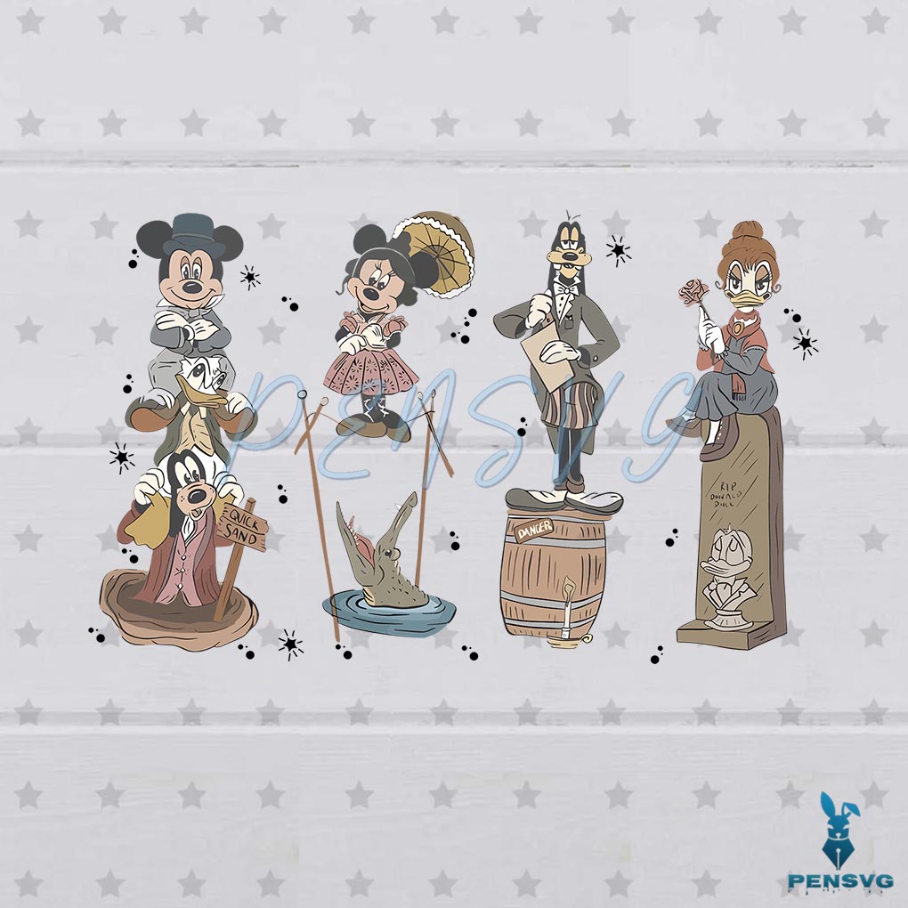 The Haunted Mansion Mickey And Friend Halloween SVG File