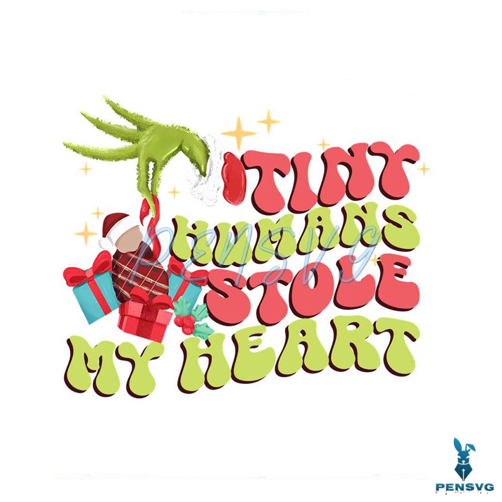 Tiny Humans Stole My Heart NICU Christmas PNG File