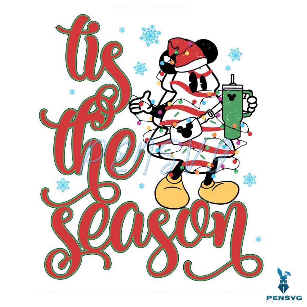 Tis The Season Mickey Tree Cake SVG