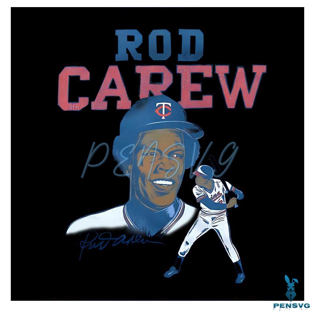 Twins Rod Carew Signature PNG Sublimation Download