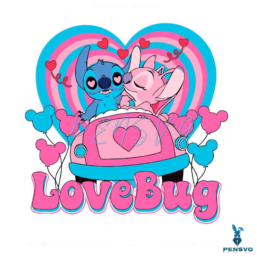 Valentine Stitch Angel Love Bug SVG