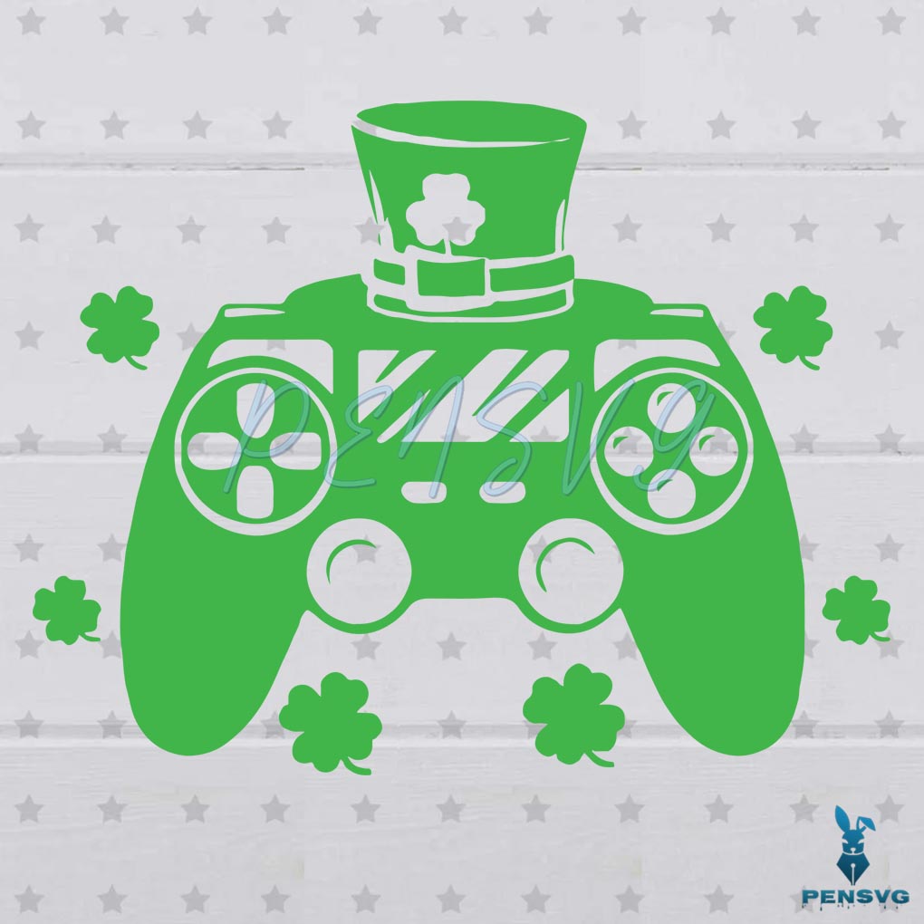 Video Game St Patricks Day SVG Digital File, Gamer Boys Svg