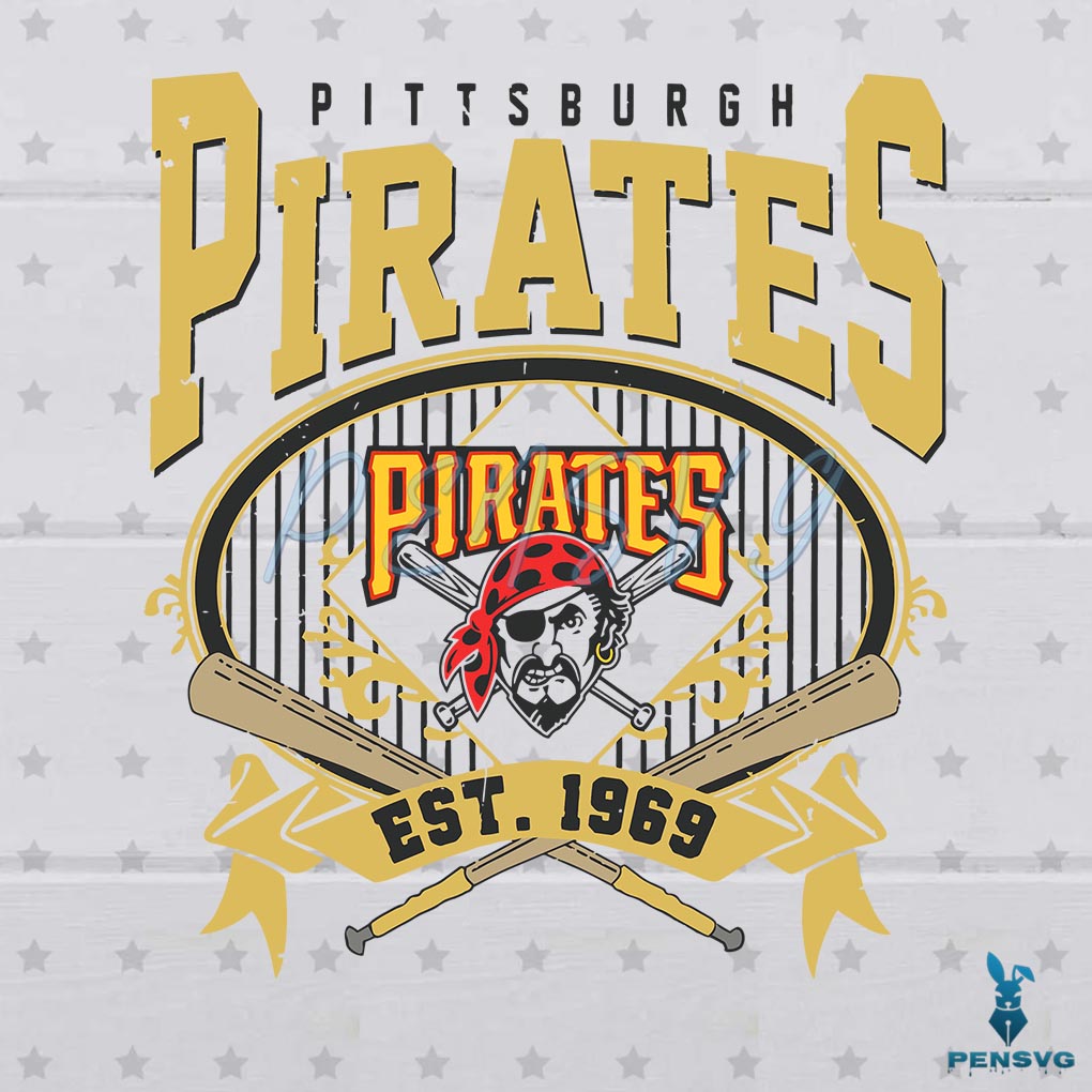 Vintage 90s MLB Pittsburgh Pirates Baseball Fans SVG Cricut File