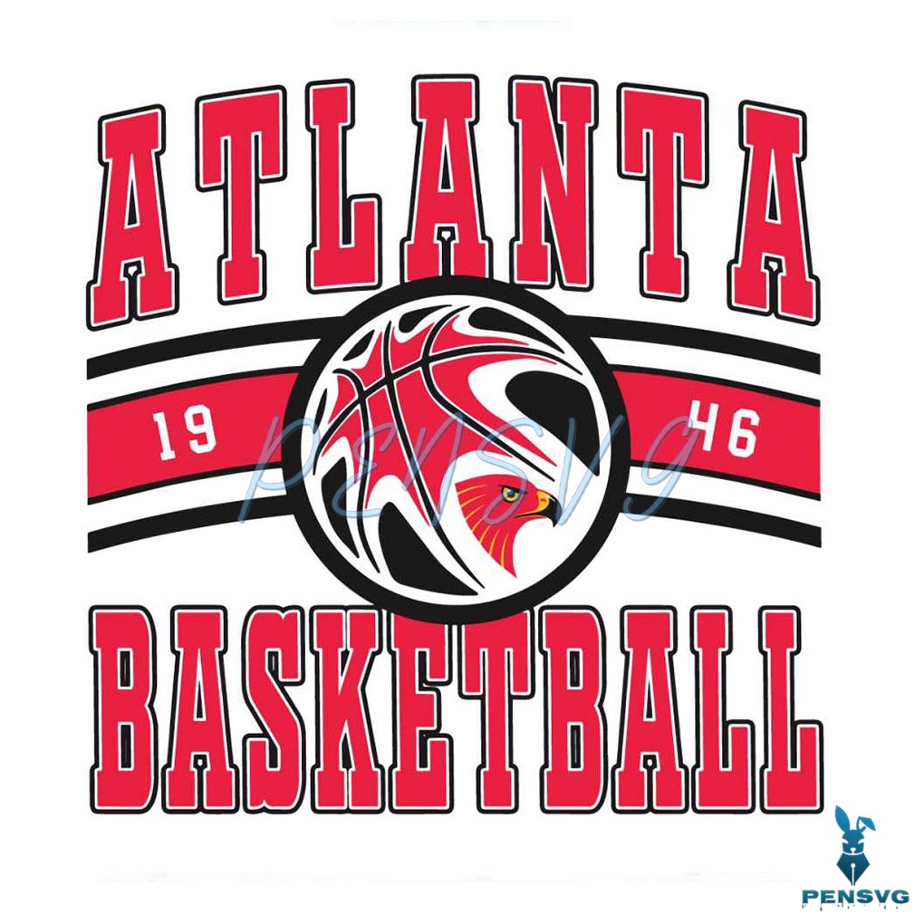 Vintage Atlanta Basketball 1946 SVG