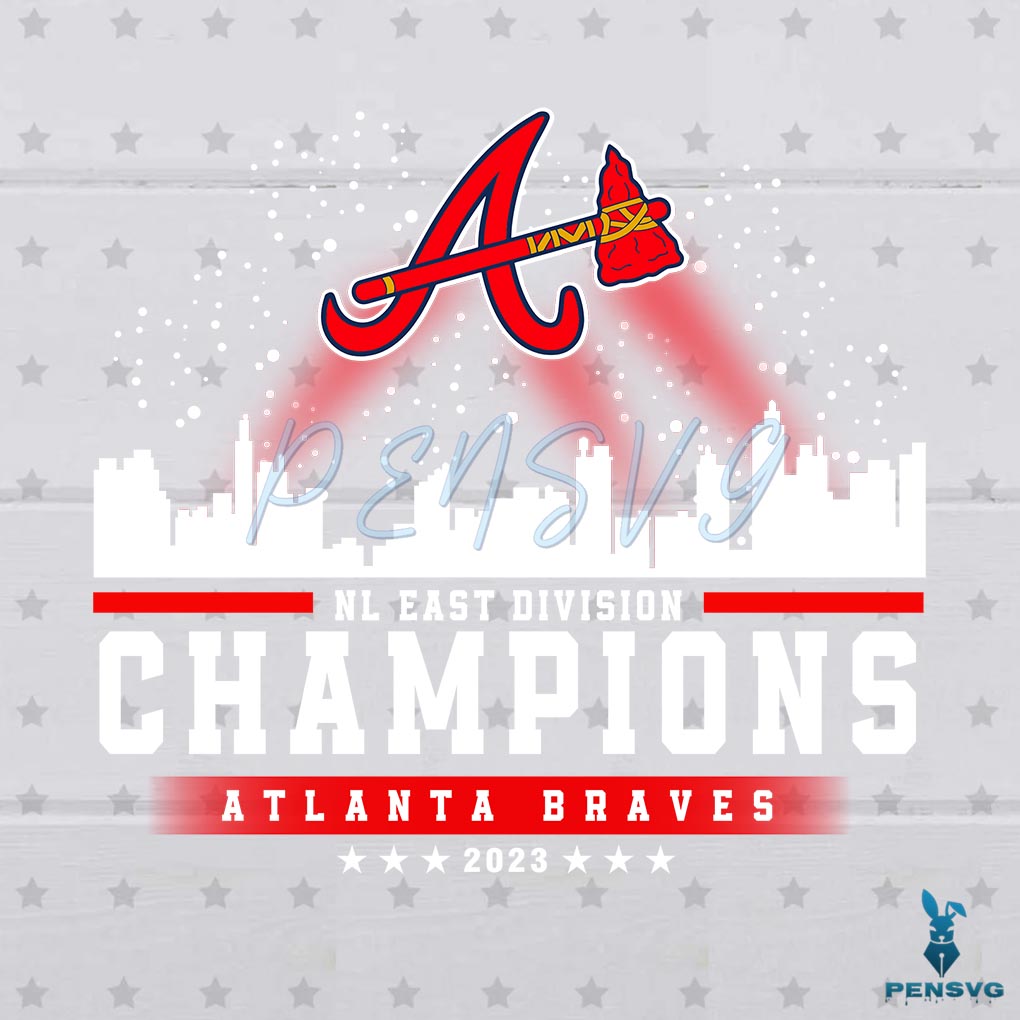 Vintage Atlanta Braves 2023 NL East Champions SVG Download