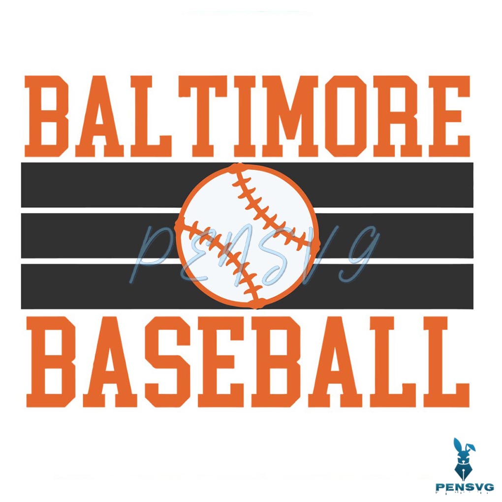 Vintage Baltimore Baseball MLB Team SVG