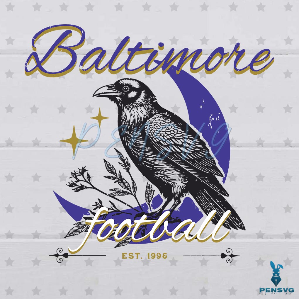 Vintage Baltimore Football Mascot Est 1996 SVG