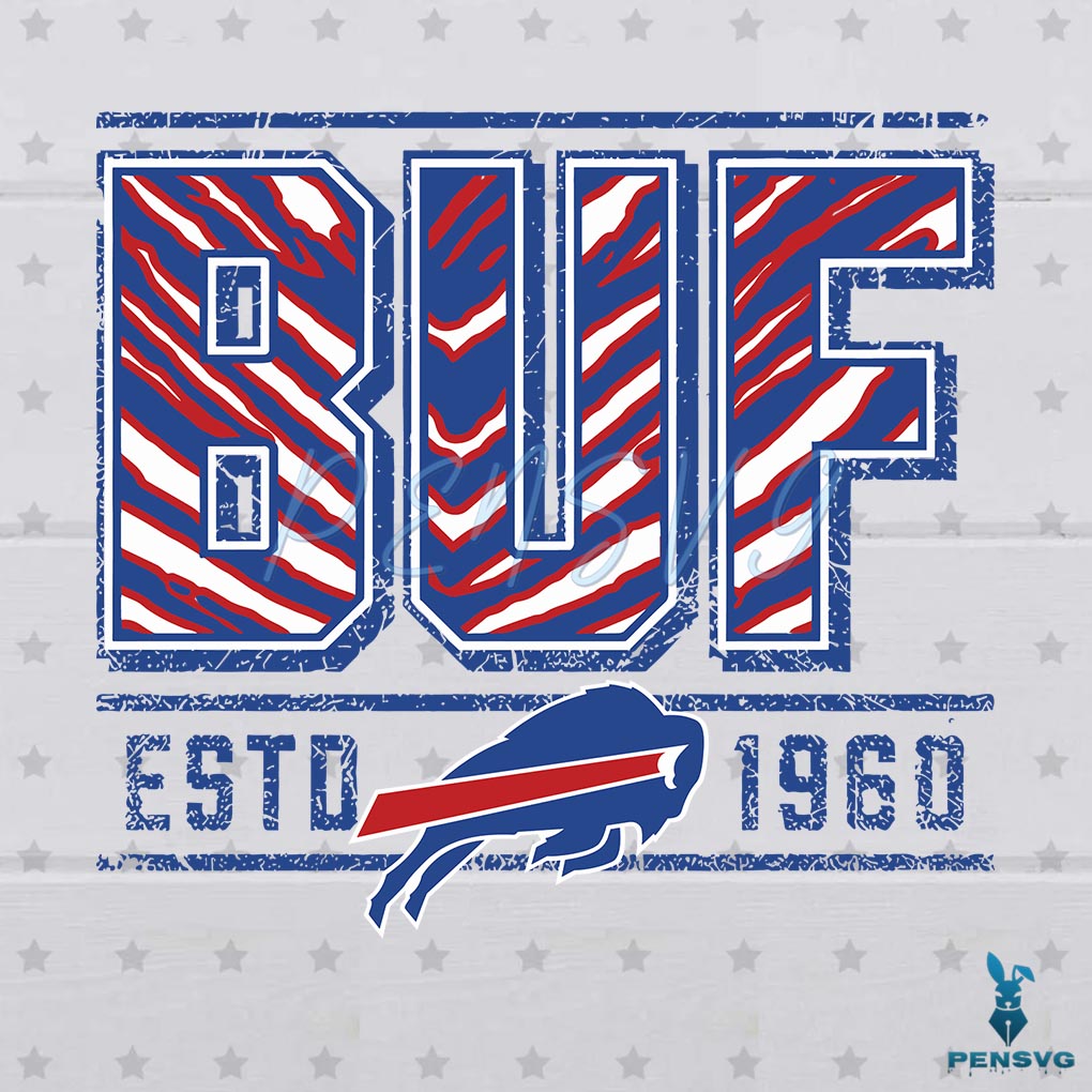 Vintage Buffalo Bills BUF Estd 1960 SVG