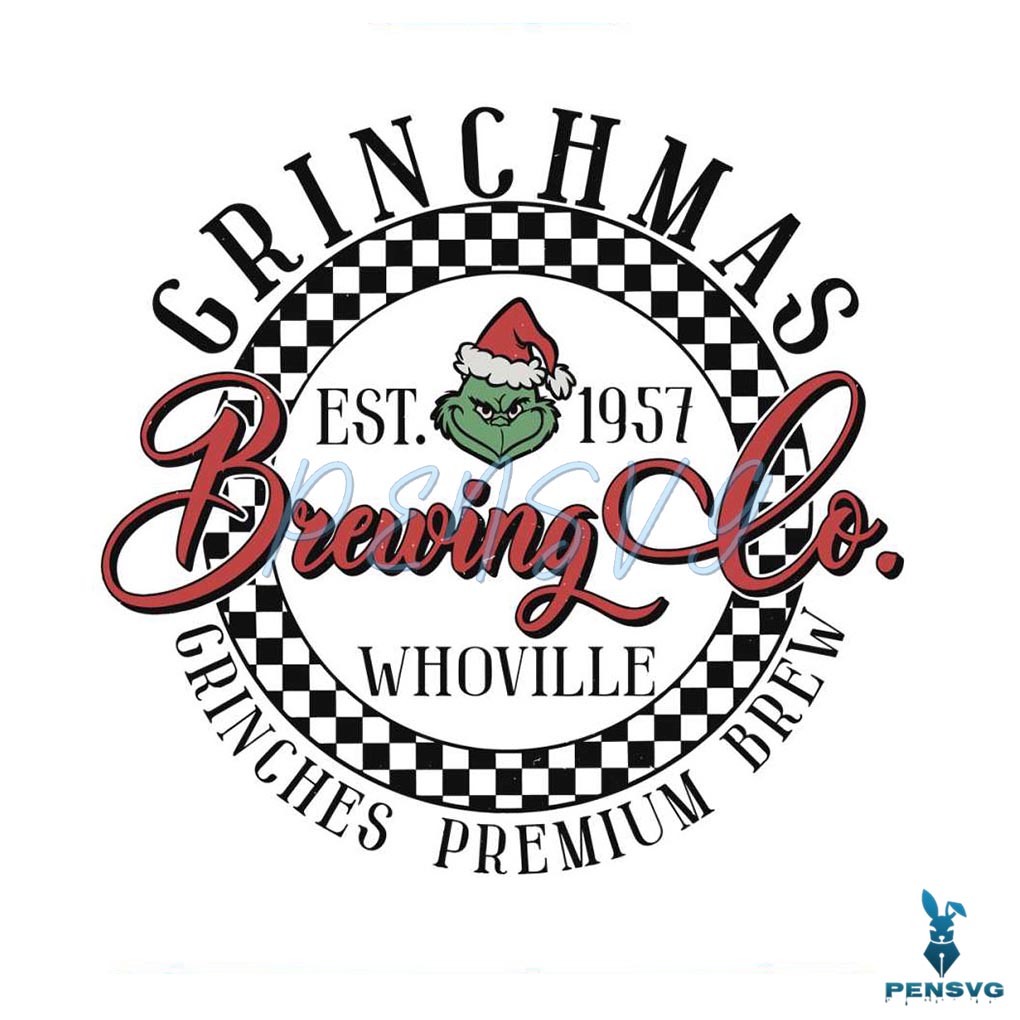 Vintage Christmas Brewing Co Whoville Est 1957 SVG File