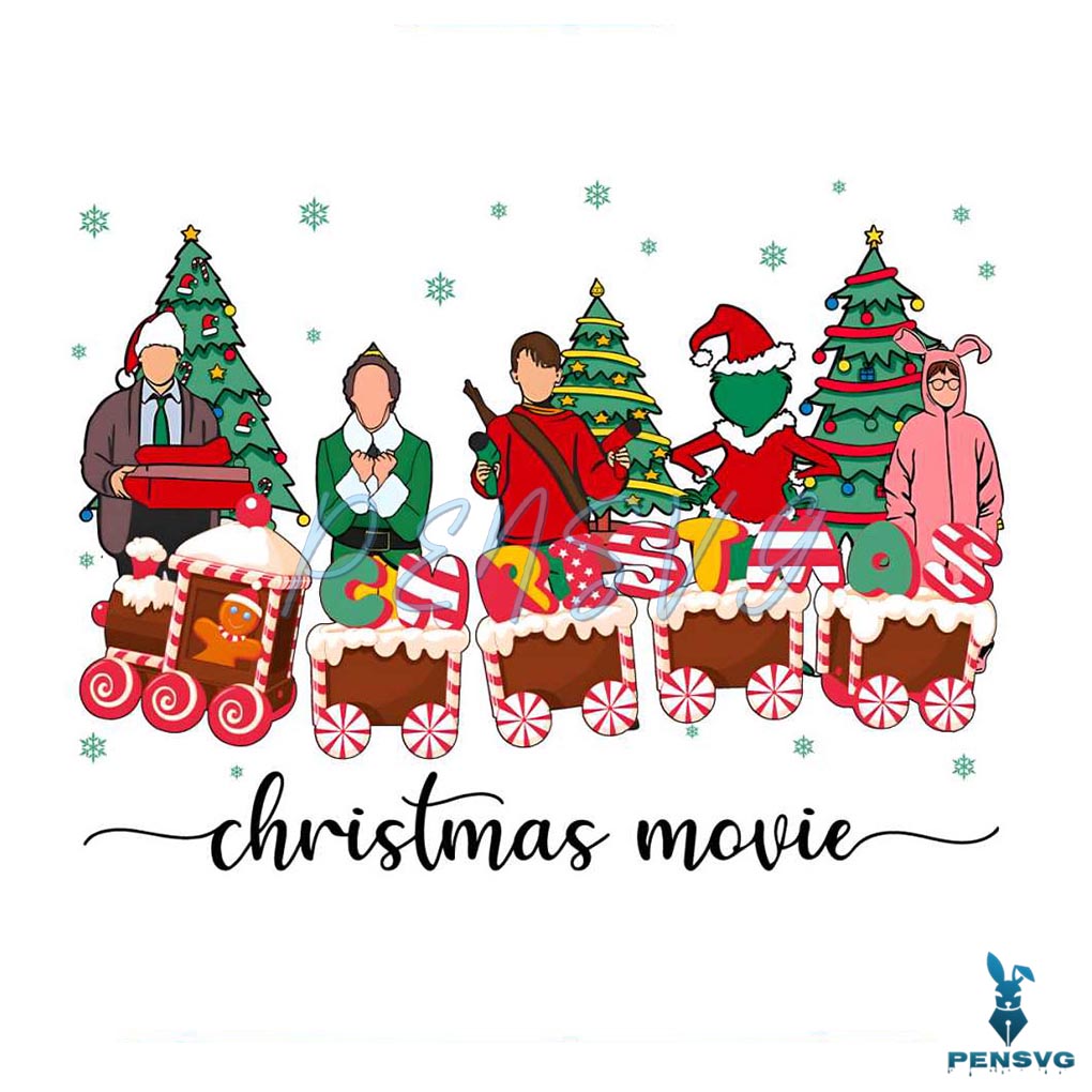 Vintage Christmas Movie Train PNG