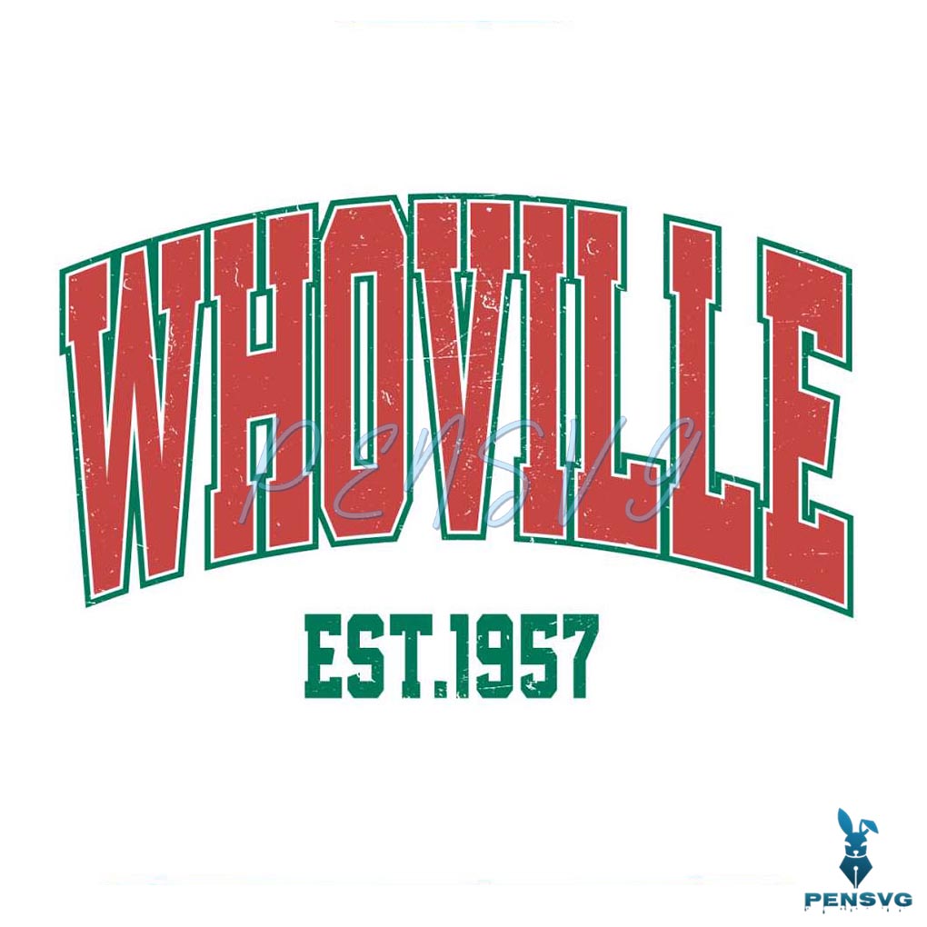 Vintage Christmas Whoville Est 1957 SVG Cutting Digital File