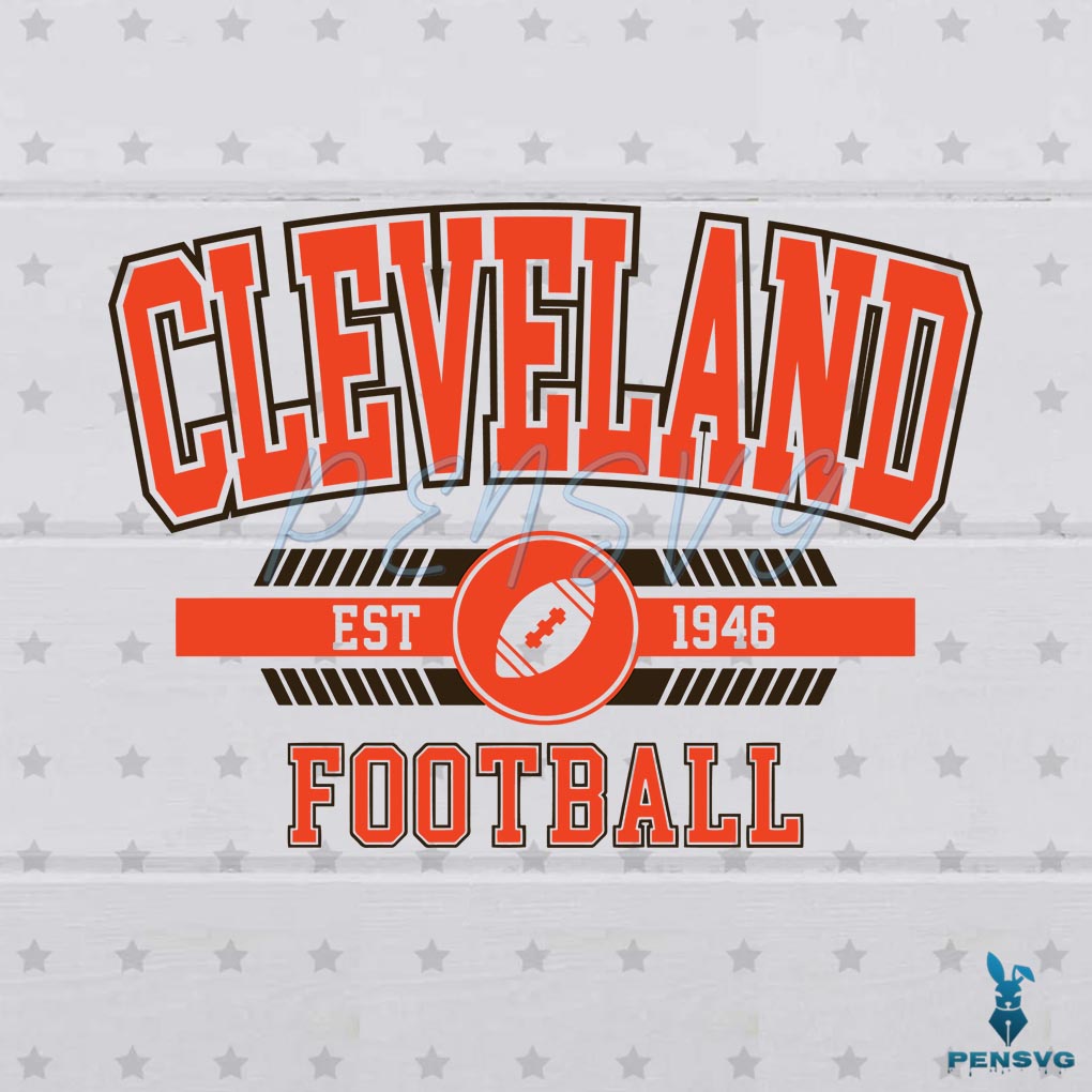 Vintage Cleveland Football Est 1946 Svg Digital