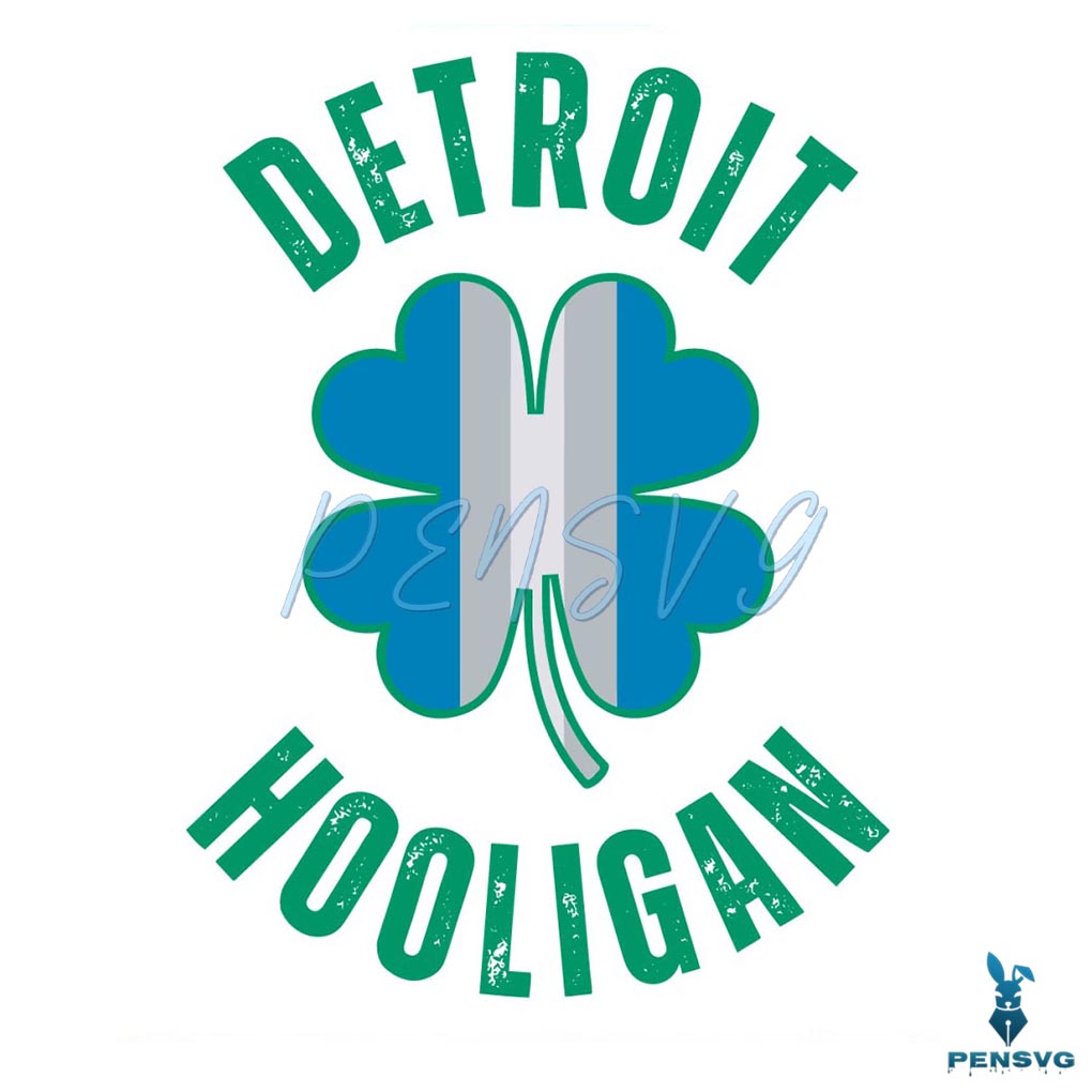 Vintage Detroit Hooligan Saint Patrick SVG