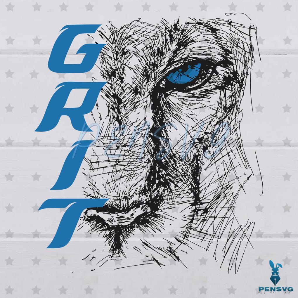 Vintage Detroit Lions Football Grit SVG