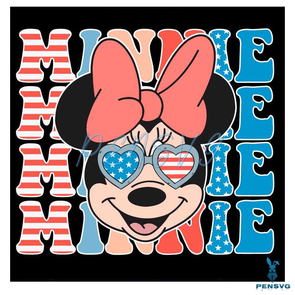 Vintage Disney Minnie Patriotic Fourth Of July SVG Digital File