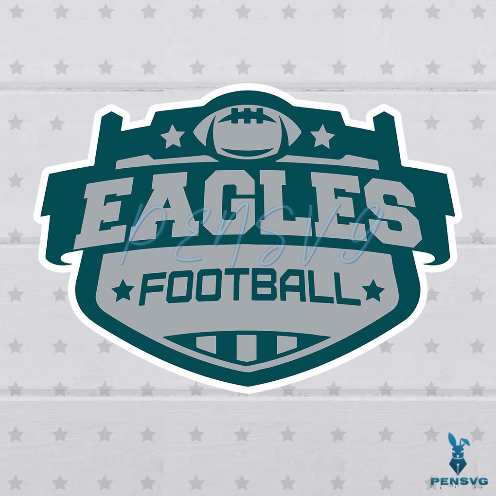 Vintage Eagles Football Logo SVG Cricut Digital Download