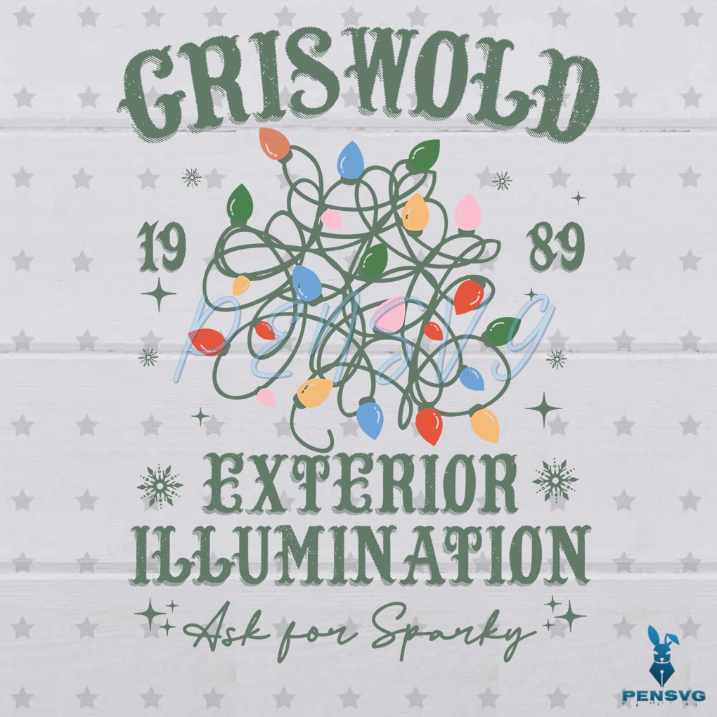 Vintage Griswold 1986 Exterior Illumination Christmas Light SVG