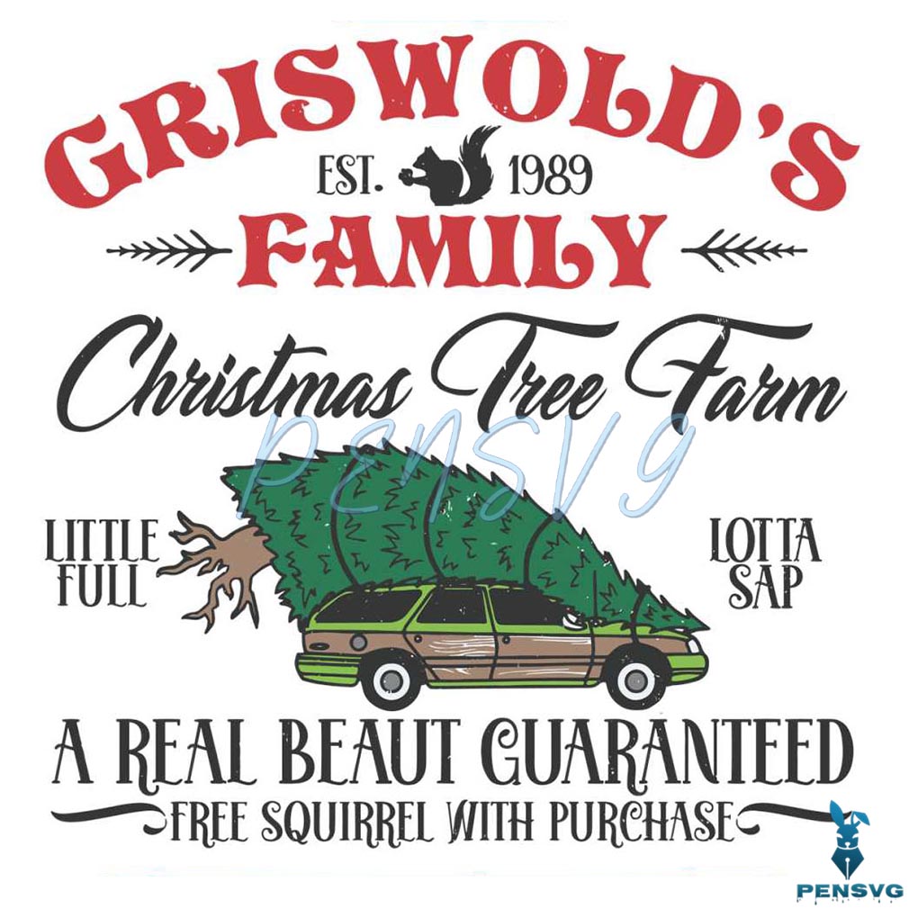 Vintage Griswold Christmas Tree Farm SVG File For Cricut