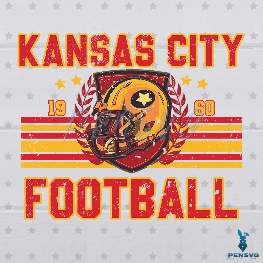 Vintage Kansas City Football 1960 Helmet SVG