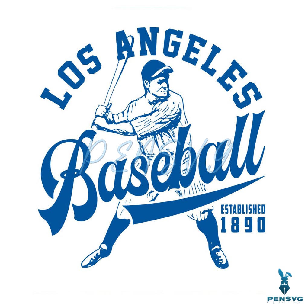 Vintage Los Angeles Baseball 1890 SVG
