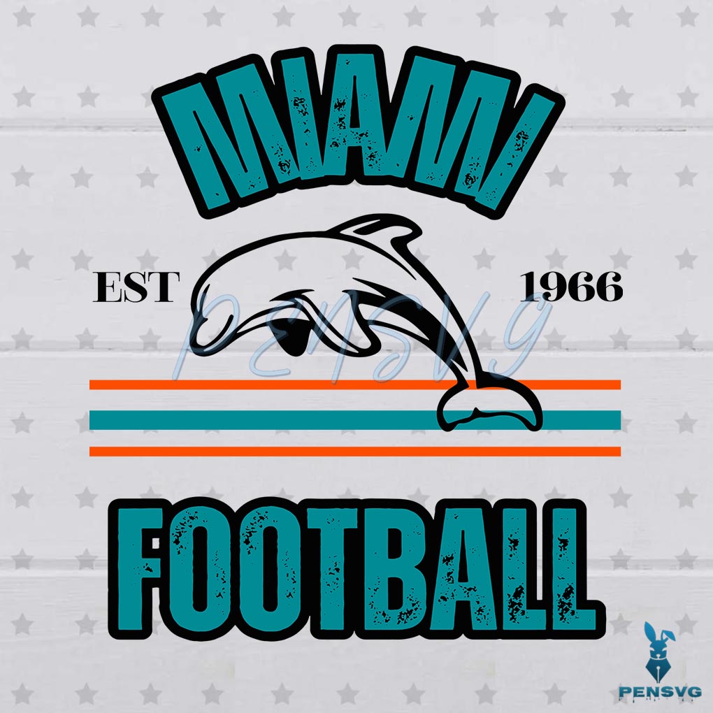 Vintage Miami Football Est 1966 SVG