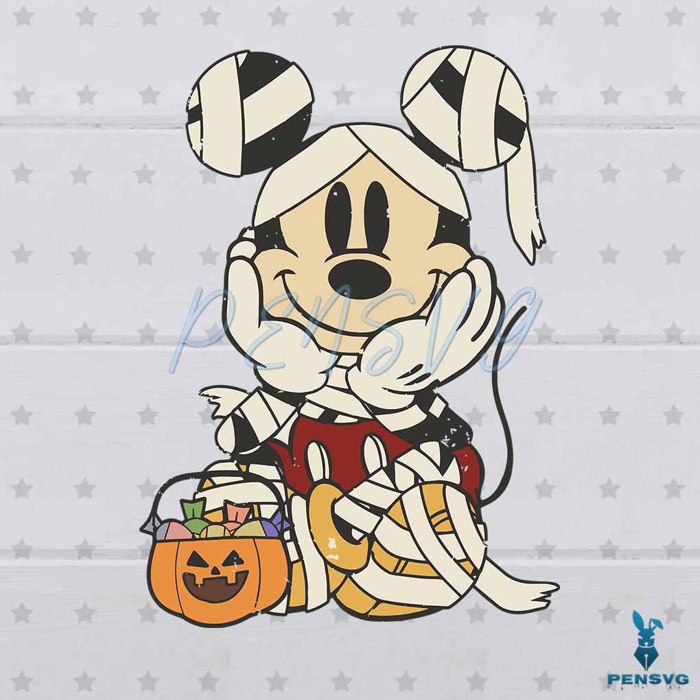 Vintage Mickey Skeleton Halloween SVG Digital File