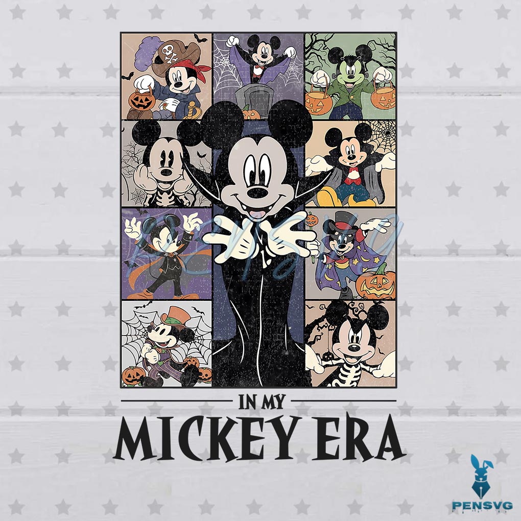 Vintage Mickey and Friends Halloween In My Mickey Era SVG