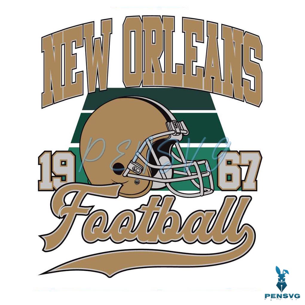Vintage New Orleans Football 1967 SVG