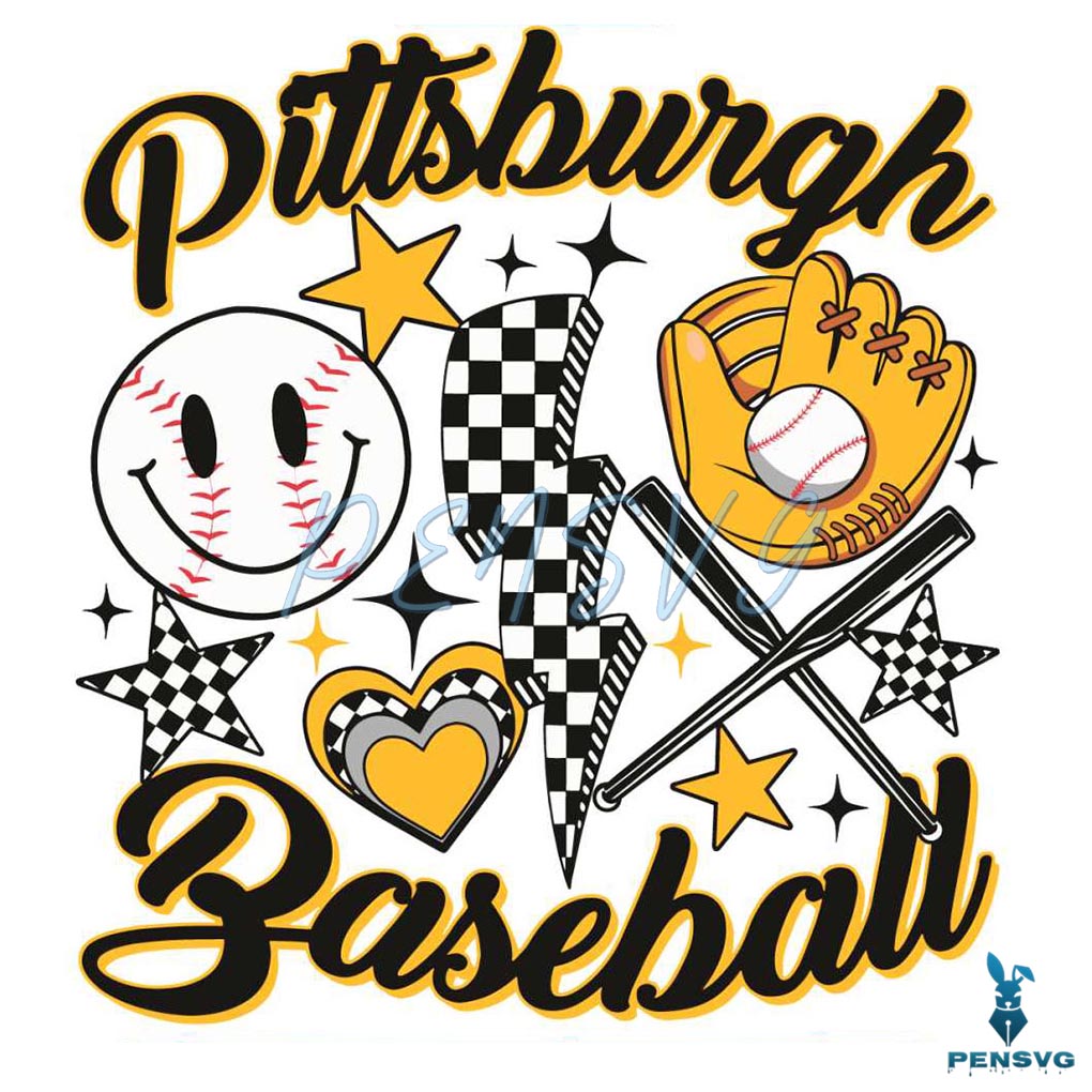 Vintage Pittsburgh Pirates Baseball Game Day SVG