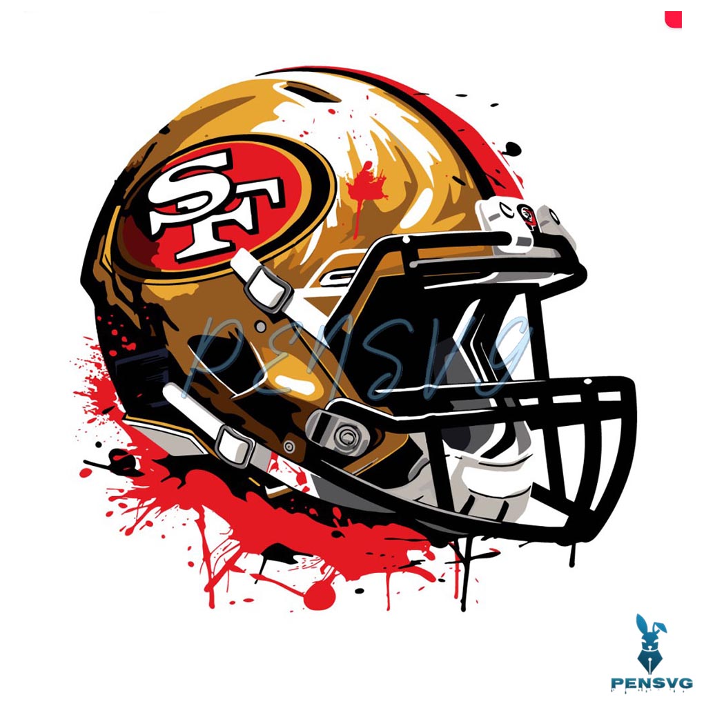 Vintage San Francisco 49ers Helmet SVG
