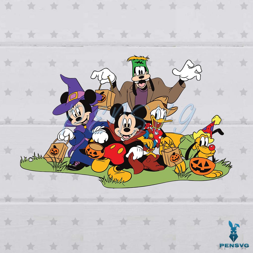Walt Disney Happy Halloween Mickey And Friend Carnival SVG