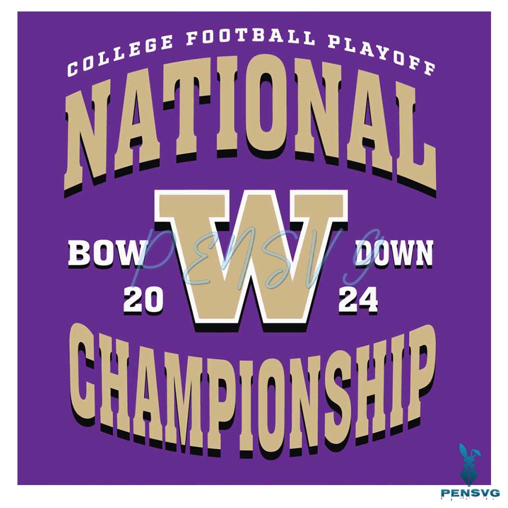 Washington Bow Down National Championship SVG