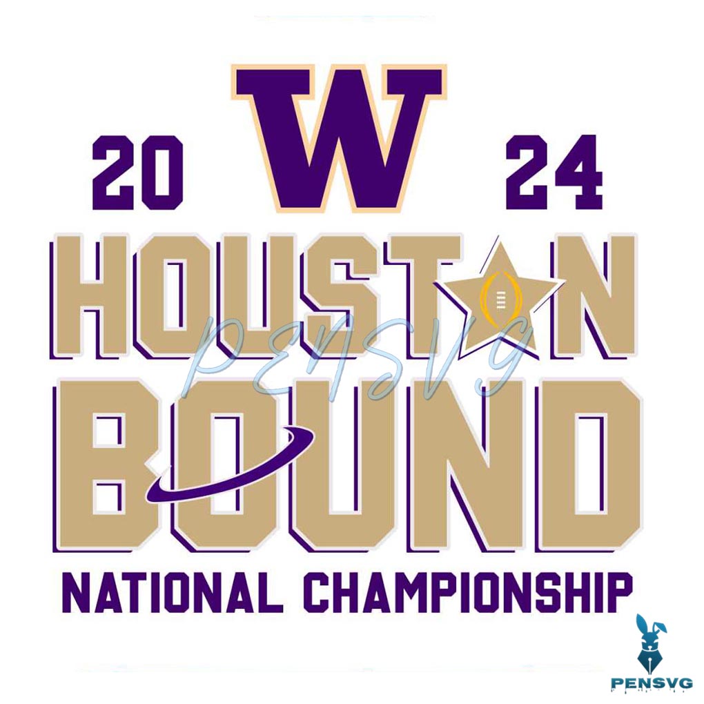 Washington Houston Bound National Championship SVG