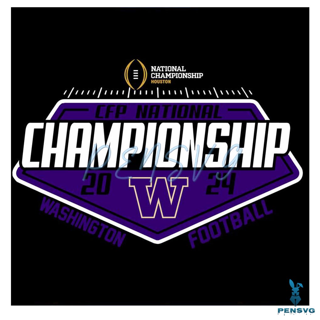 Washington Huskies 2024 CFP National Championship SVG