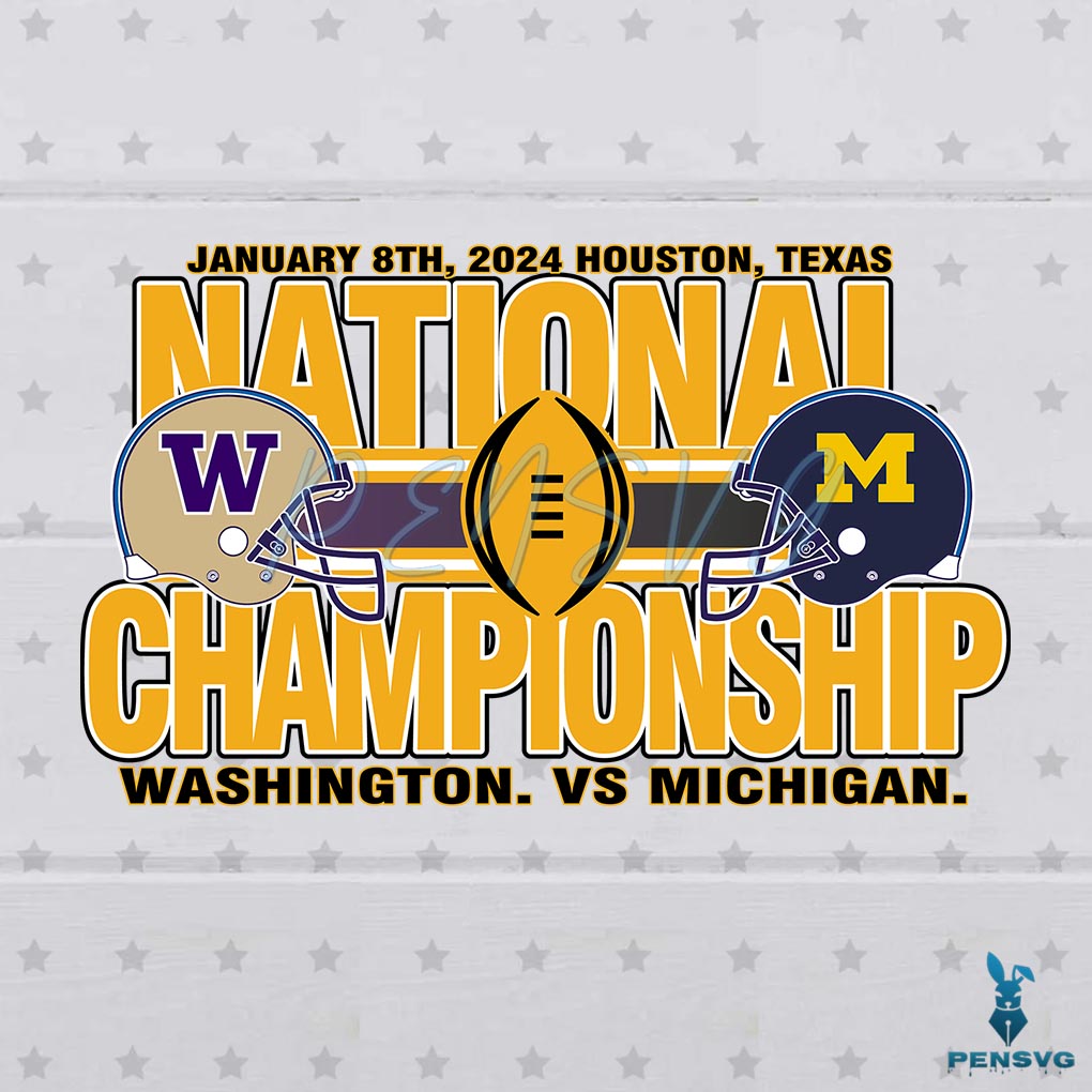 Washington Vs Michigan National Championship Helmet SVG