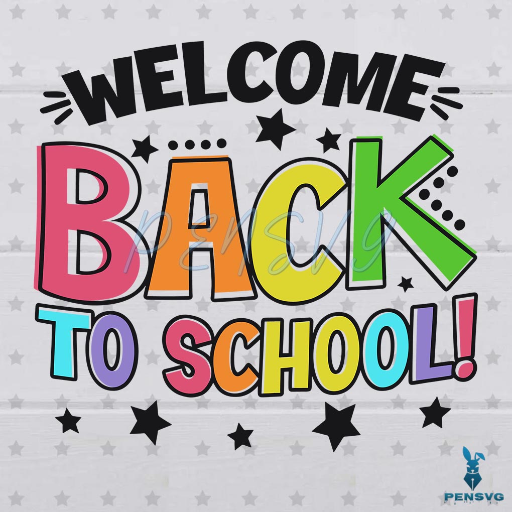 Welcome Back To School SVG Kids School SVG Digital Cricut File