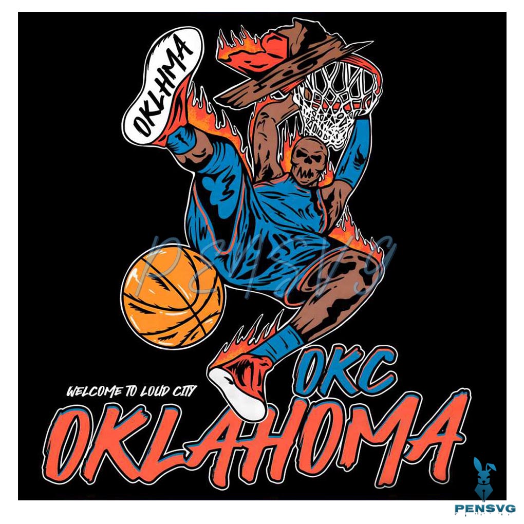Welcome To Loud City Oklahoma Basketball PNG