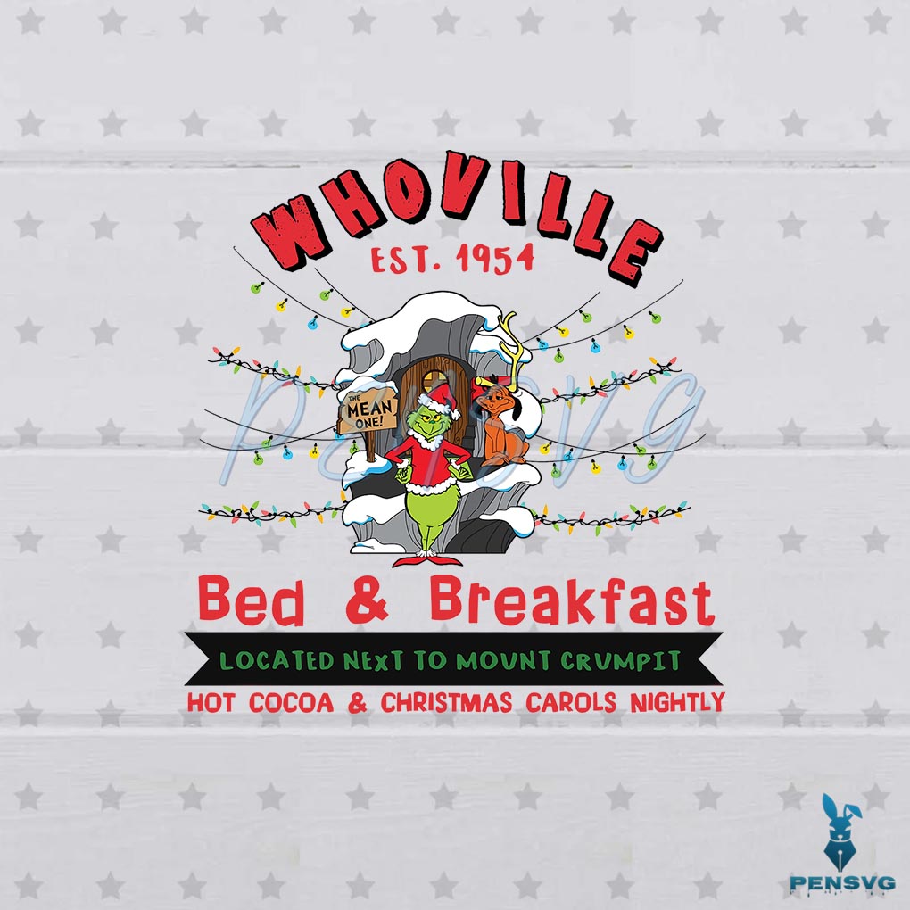 Whoville Bed And Breakfast SVG Christmas Grinch Digital File