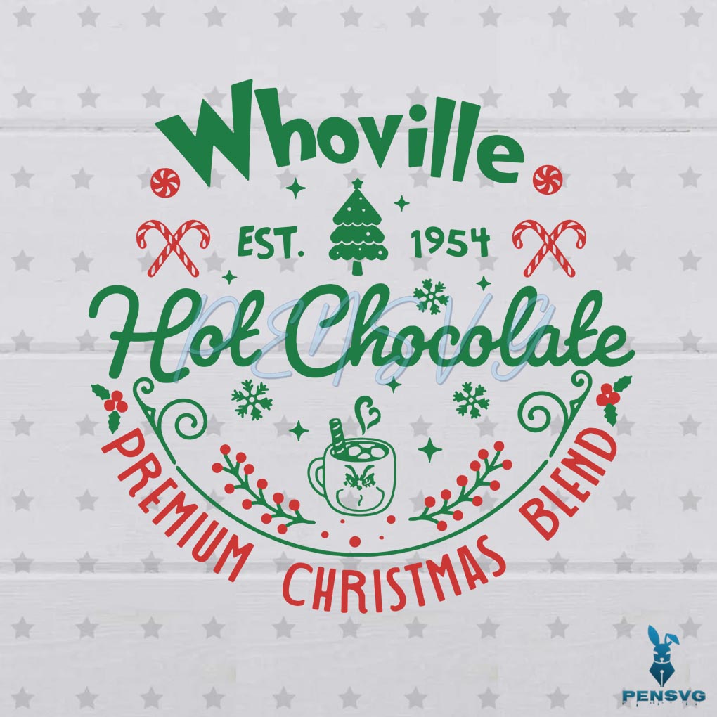 Whoville Hot Chocolate SVG Christmas Winter Cutting File