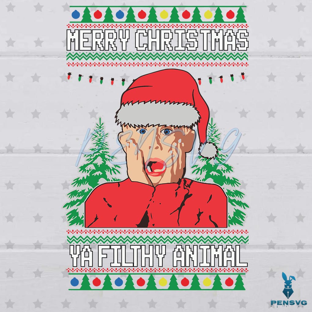 Wild Bobby Merry Christmas Ya Filthy Animal Home Alone Svg
