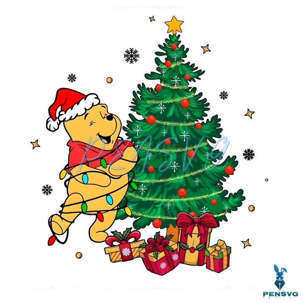 Winnie The Pooh Christmas Tree PNG