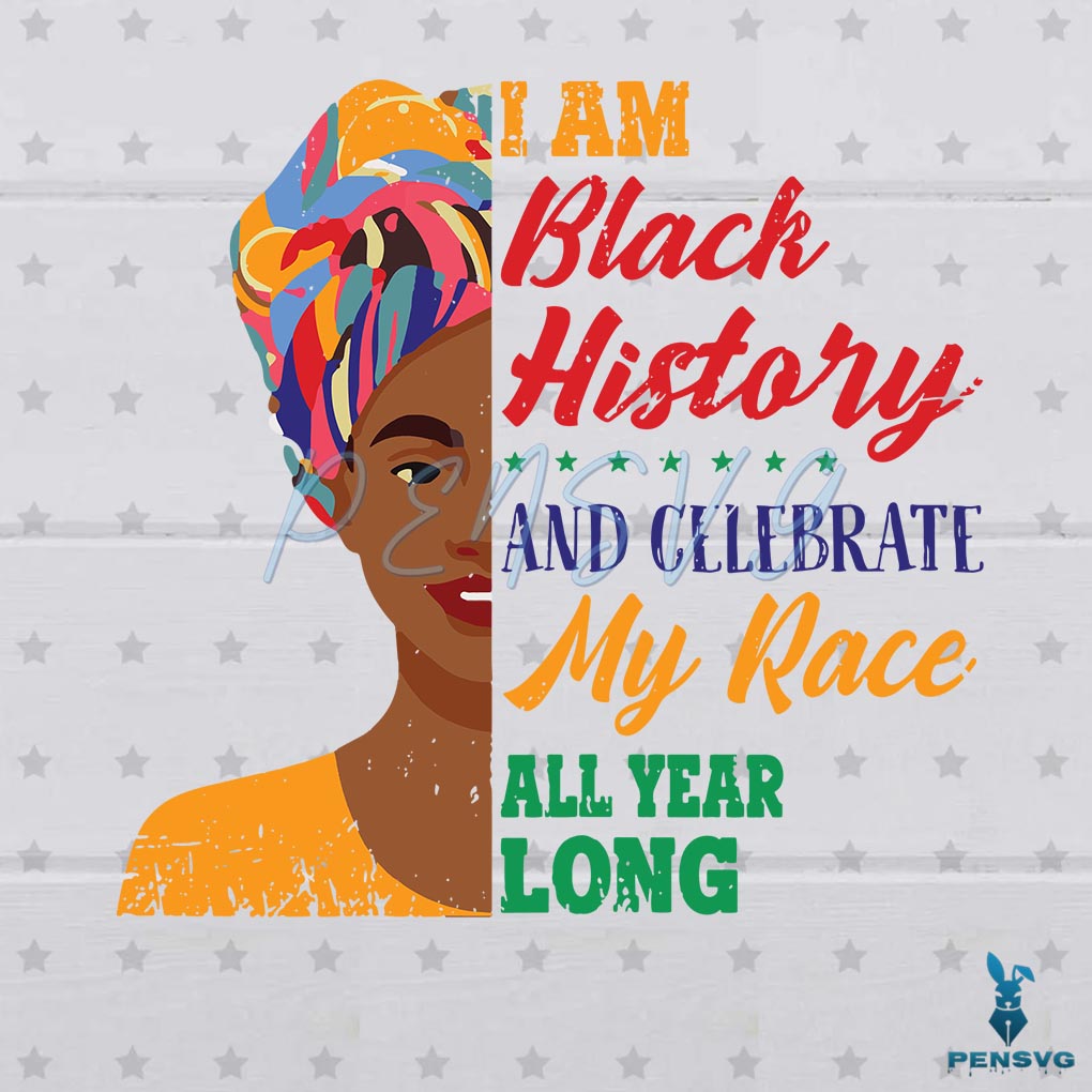 Womens I Am Black History Powerful SVG, Black Month Svg