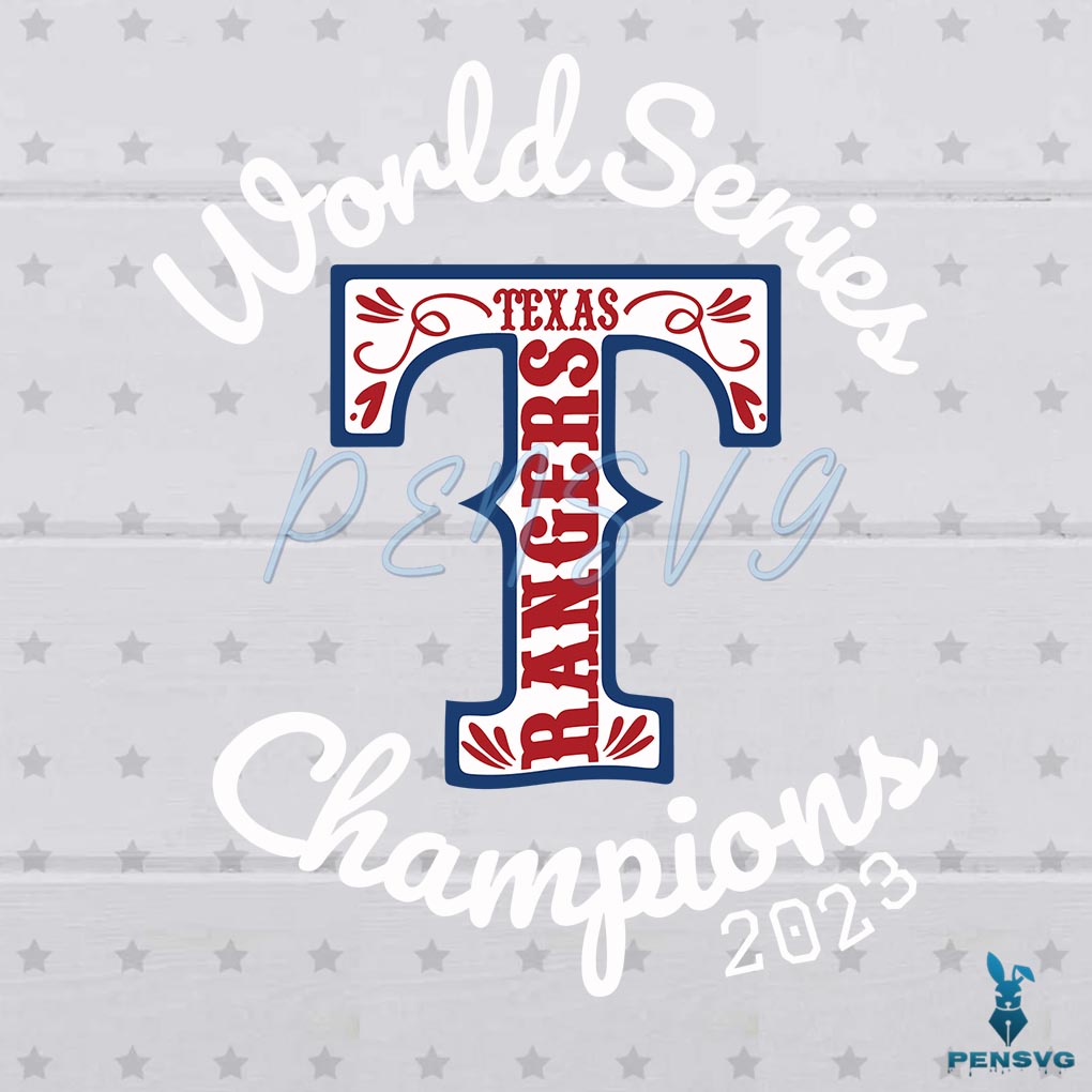 World Series Texas Rangers Champions 2023 SVG Download